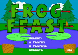 Frog Feast title screen for Jaguar